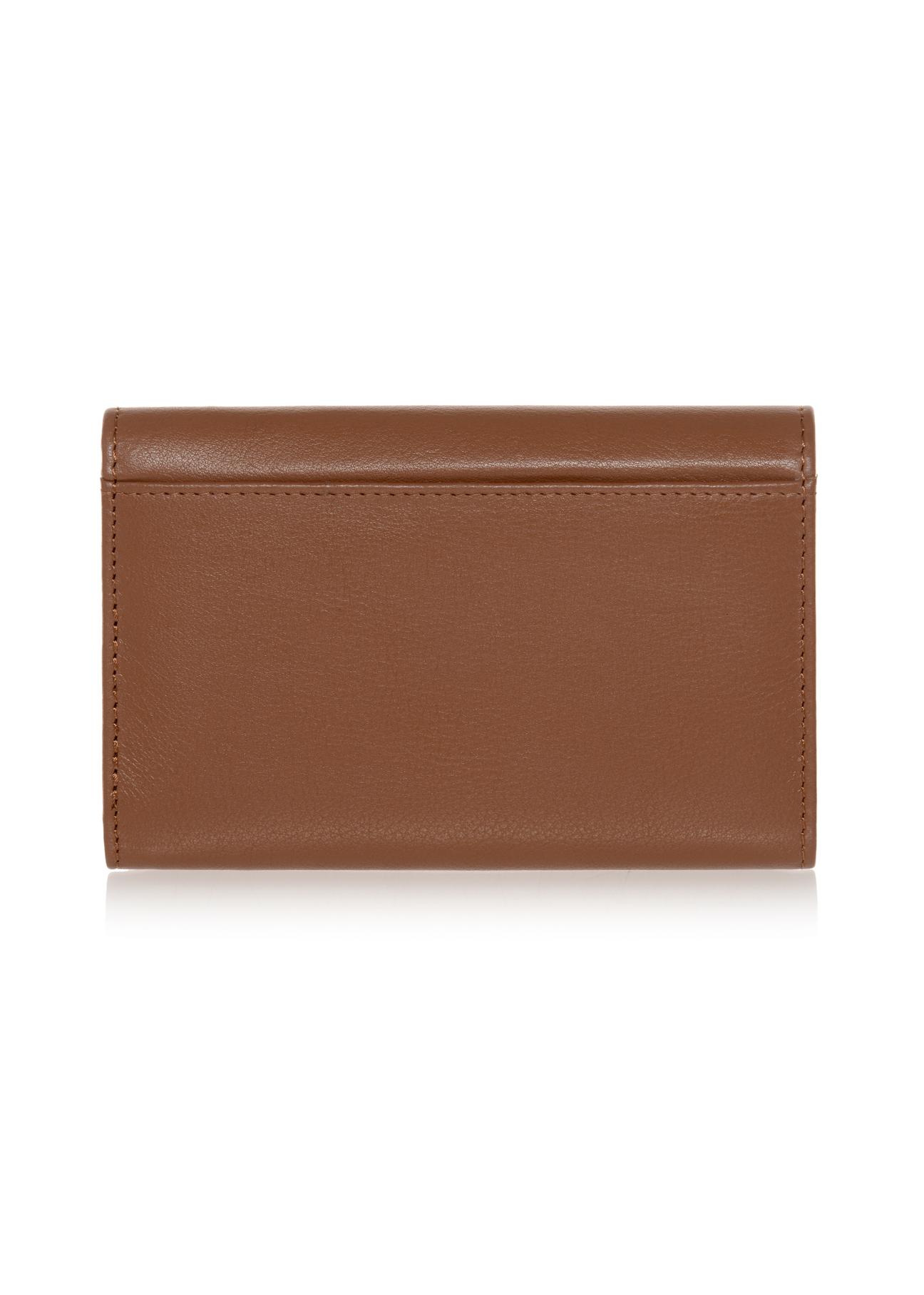 Brązowy skórzany portfel damski PORES-0848-79(W23)