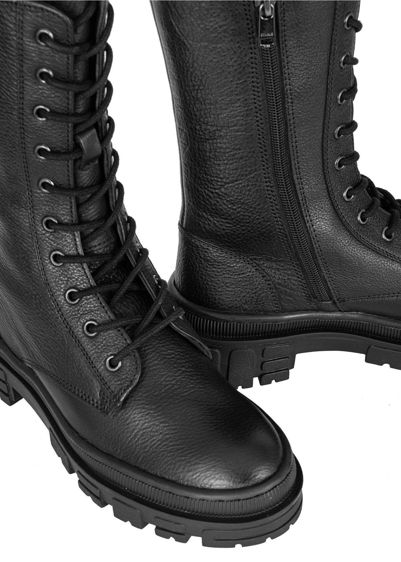 Czarne skórzane buty damskie BUTYD-0945A-99(Z23)