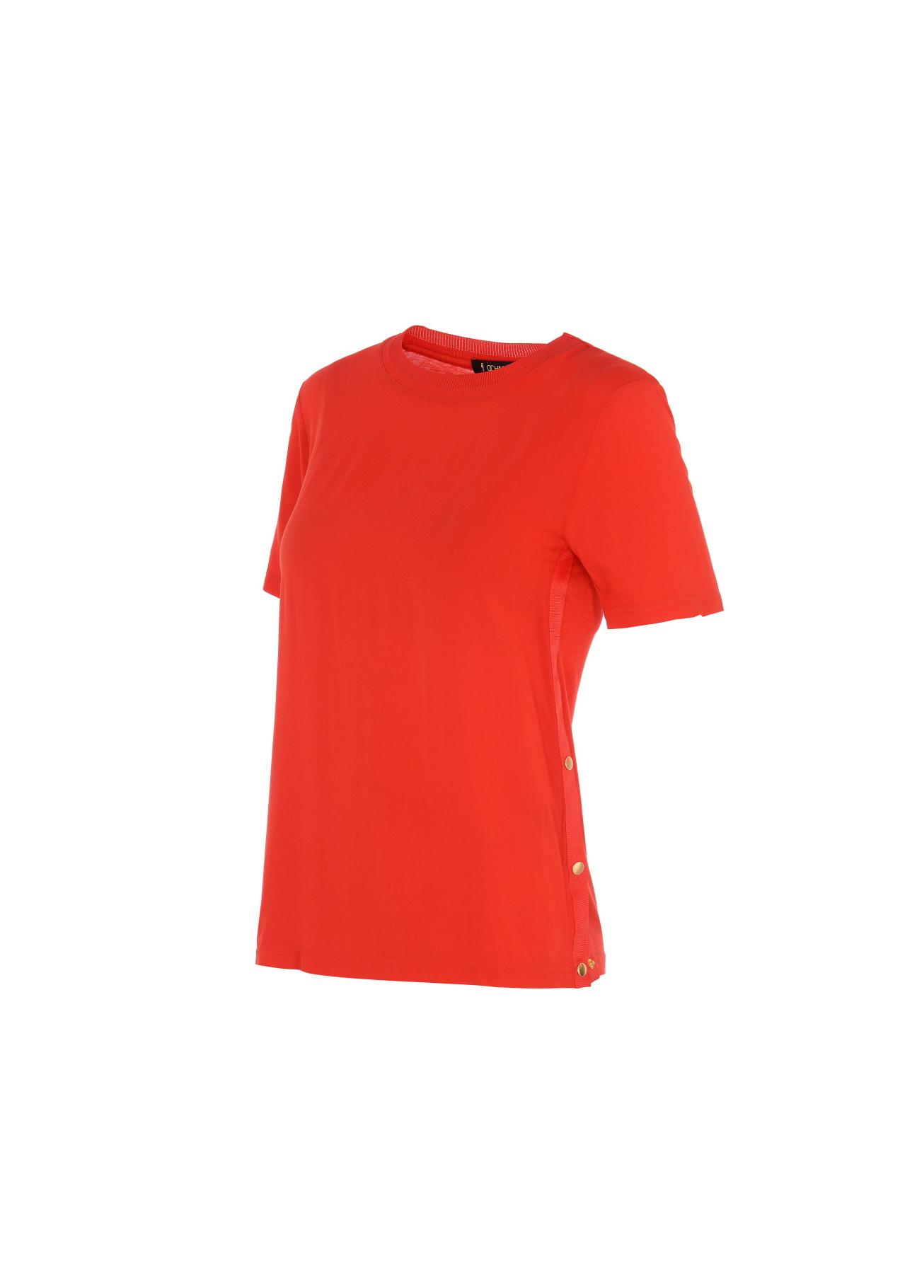 Czerwona bluzka basic damska BLUDT-0076-42(W20)