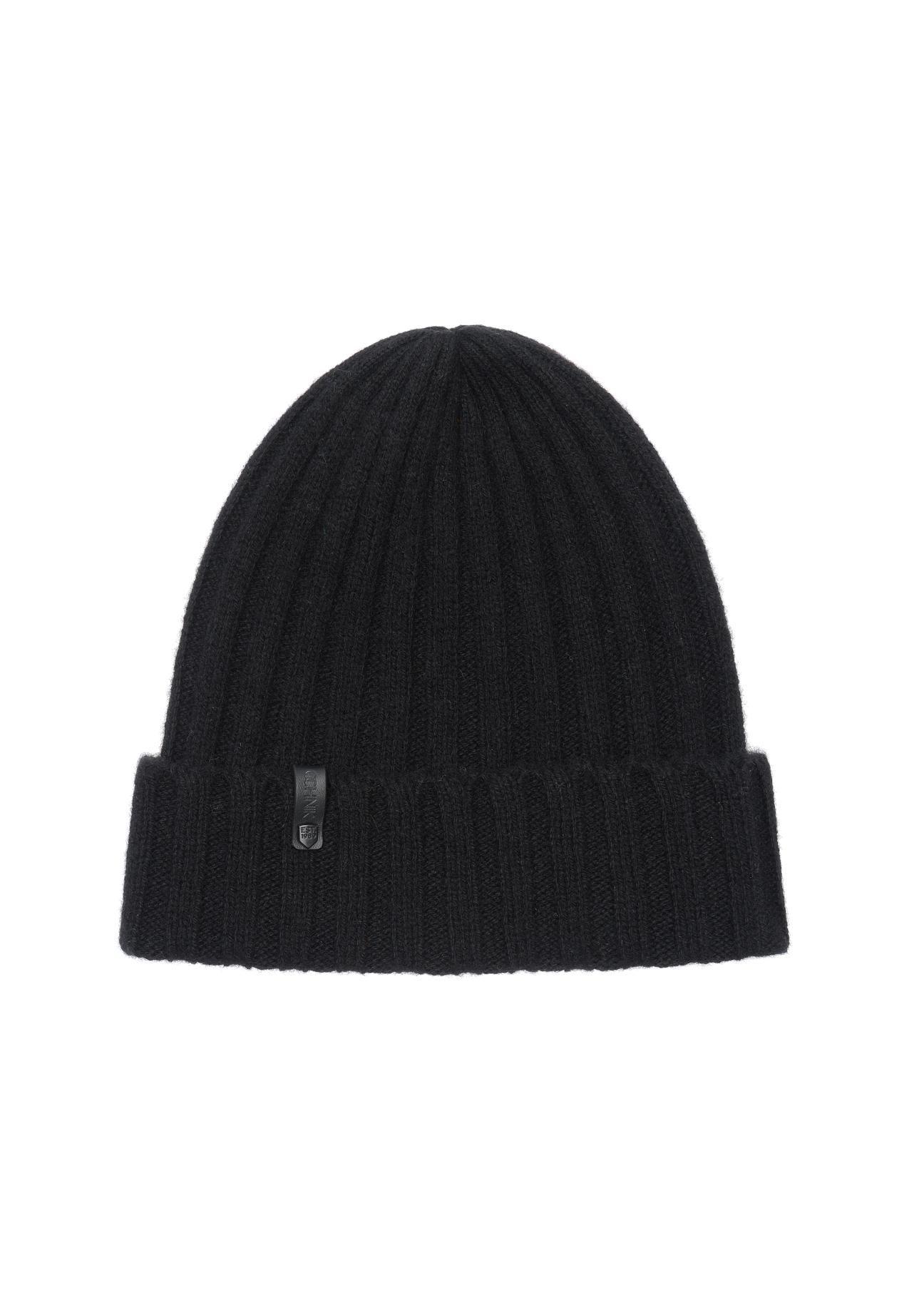 Czarna czapka zimowa męska CZAMT-0033-99(Z23)