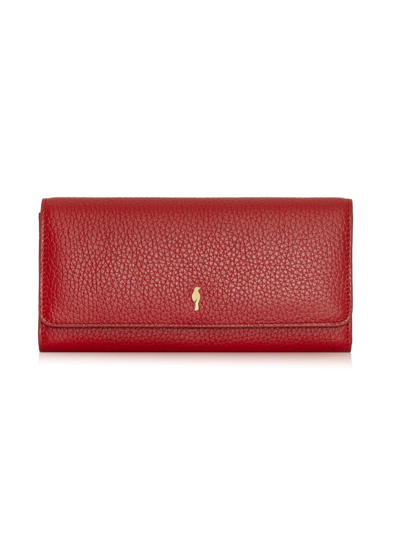 Large red leather women's wallet PORES-0893E-41(Z24)-01