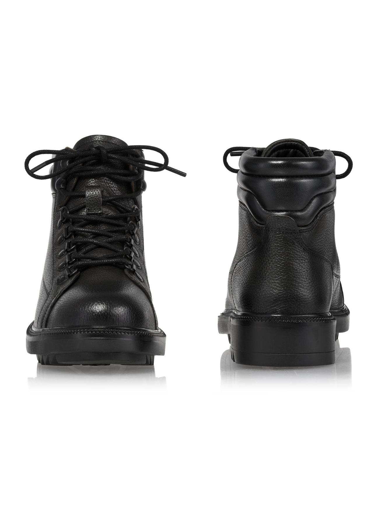 Black men's leather boots BUTYM-0471-99(Z24)-06