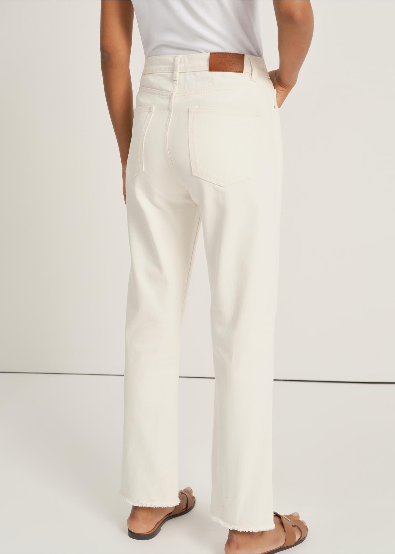 Kremowe spodnie damskie SPODT-0078-12(W24)