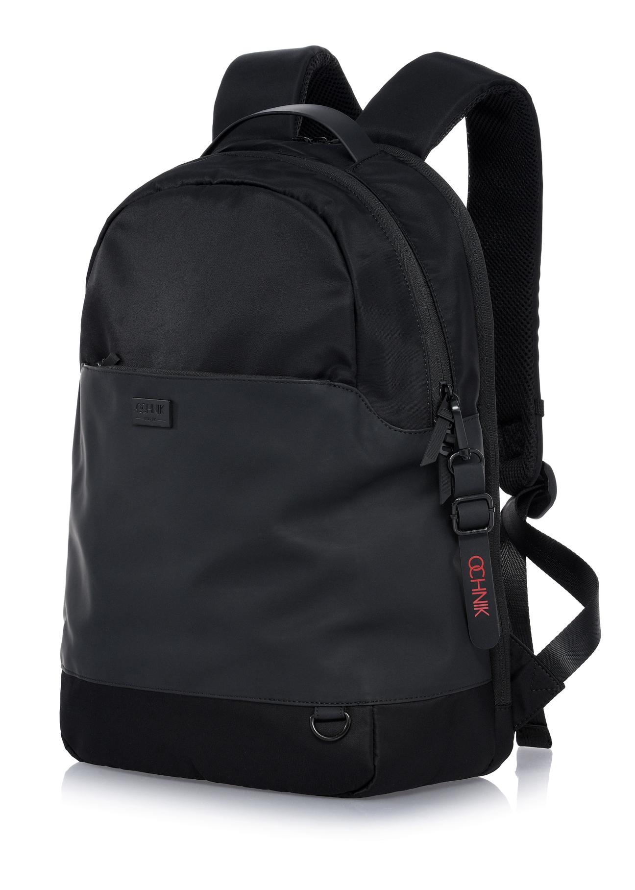 Dwukomorowy czarny plecak męski TORMN-0311-99(W24)