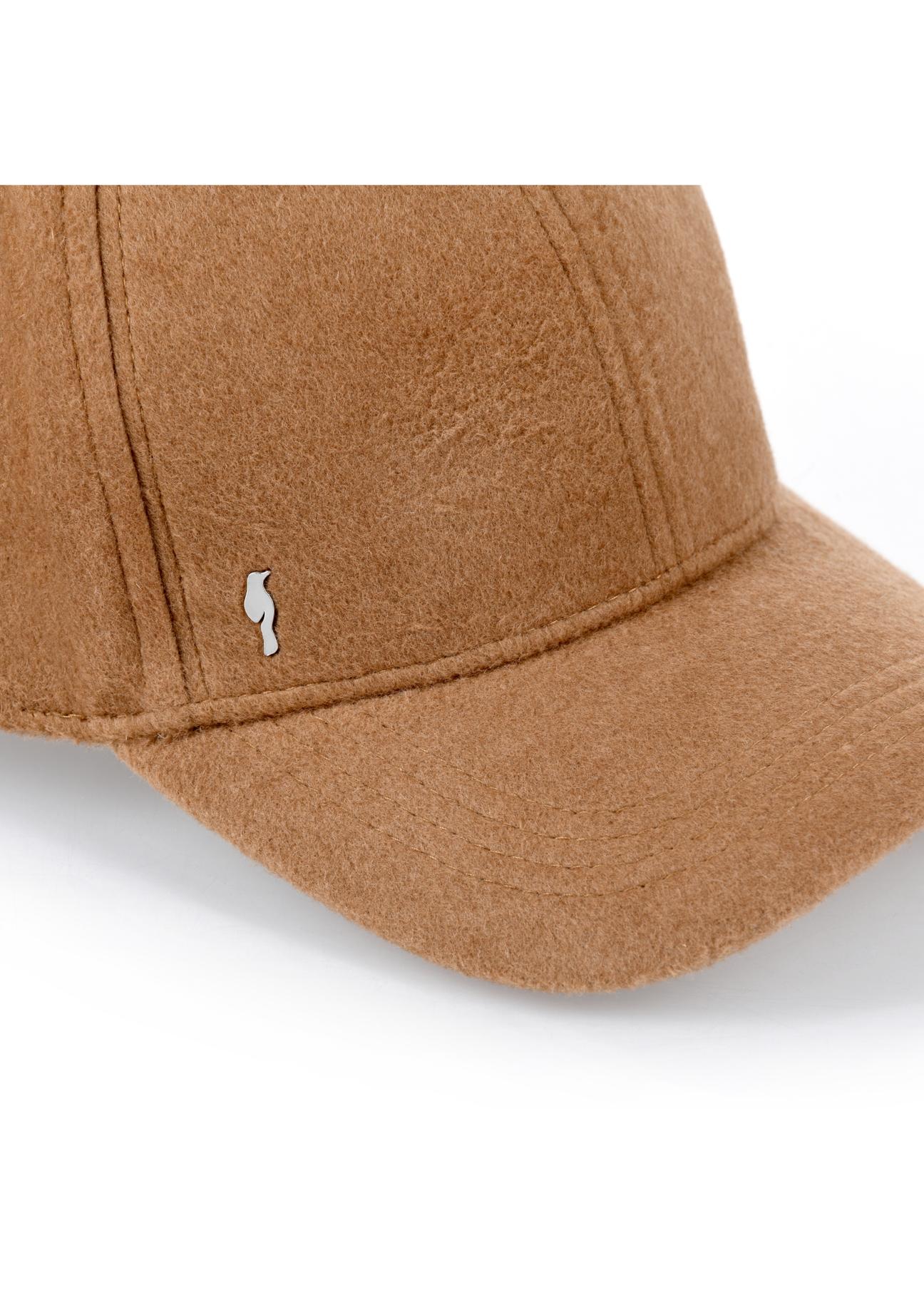 Camelowa czapka damska z wełną CZADF-0039-82(Z23)