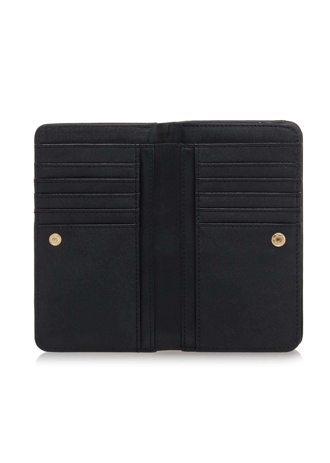 Czarny portfel damski z dżetami POREC-0355-99(Z23)