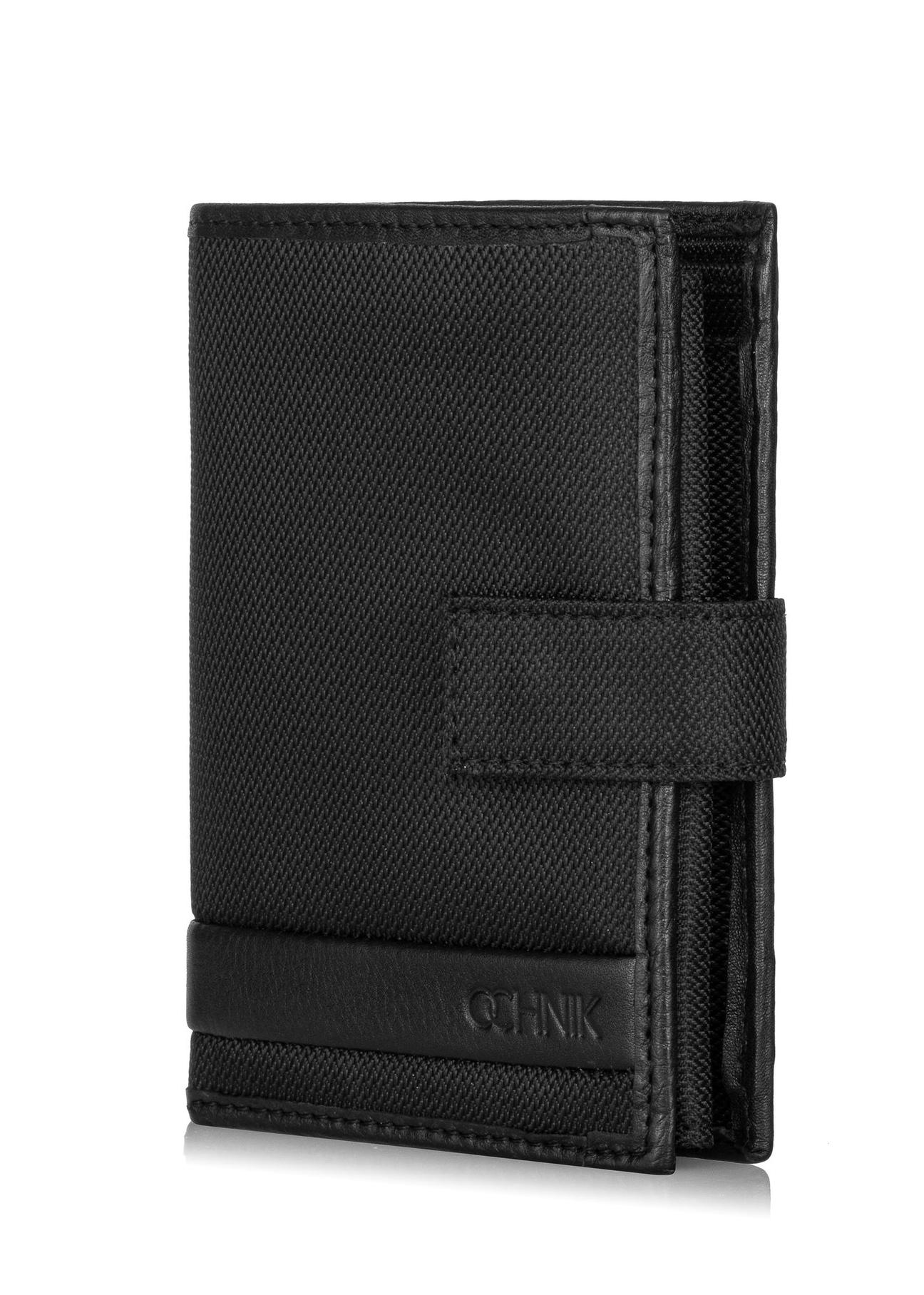 Czarny rozkładany portfel męski  PORMN-0017-99(Z23)
