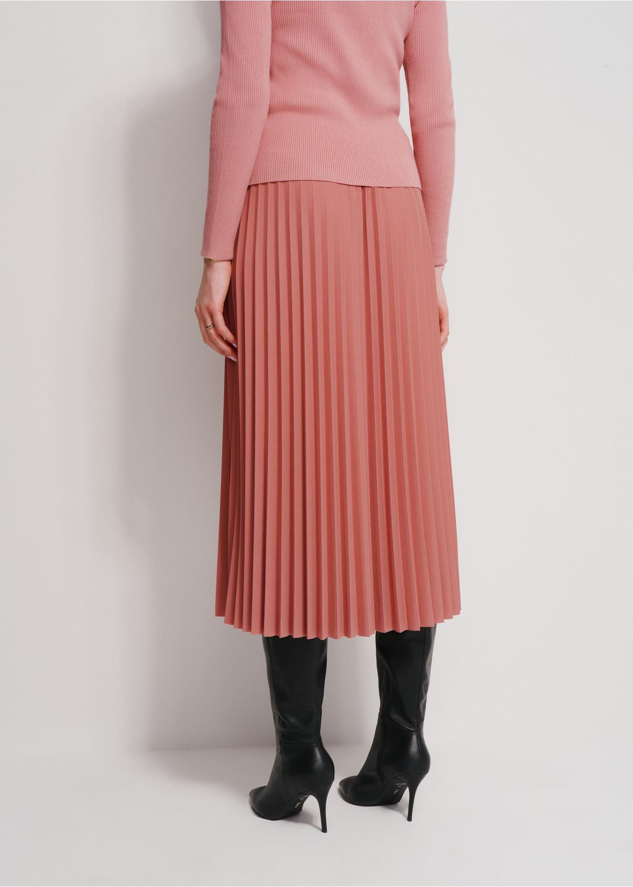 Women's pink pleated skirt SPCDT-0096-32(Z24)-02