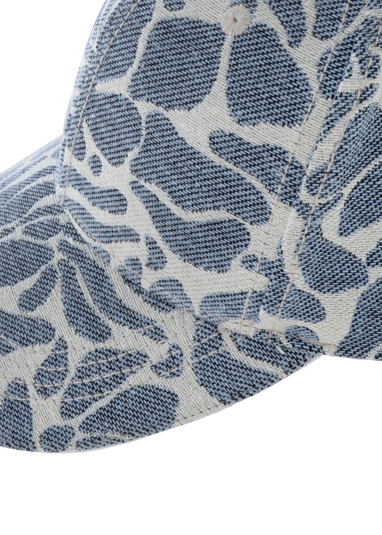 Błękitno-kremowa czapka z daszkiem CZALT-0009-61(W24)