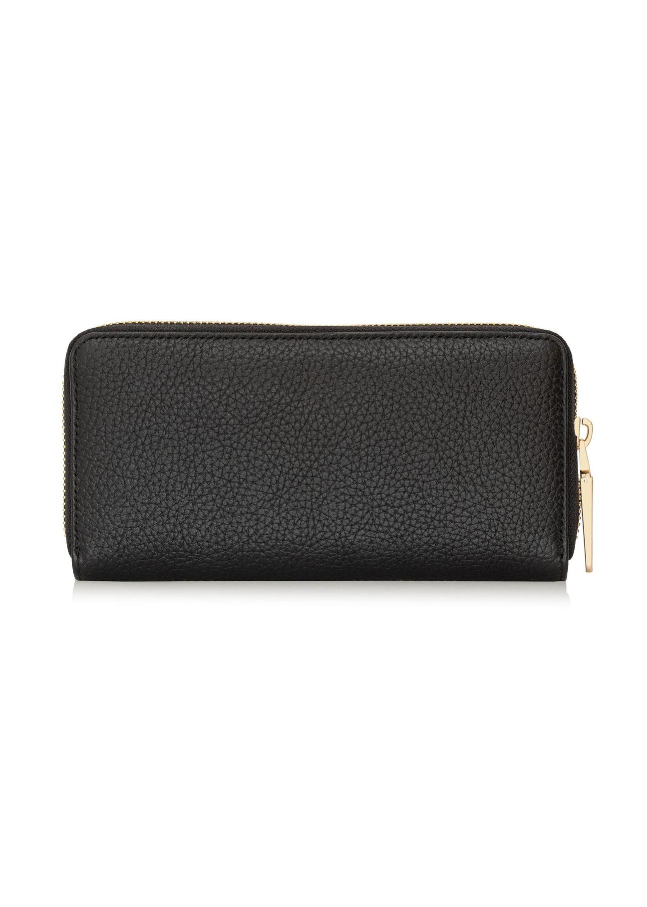 Black leather women's wallet PORES-0800E-99(Z24)