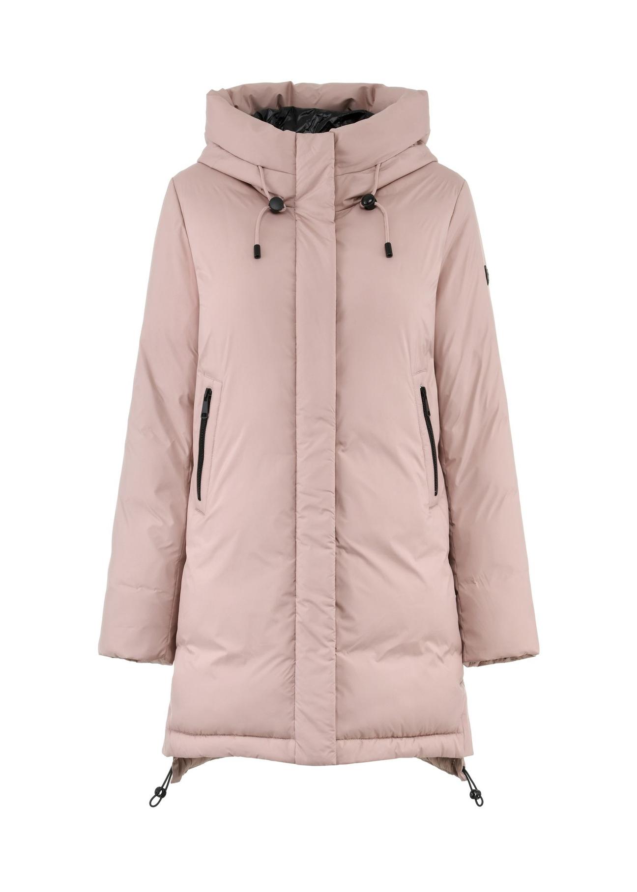 Women's winter jacket in powder pink KURDT-0529-34(Z24)-06