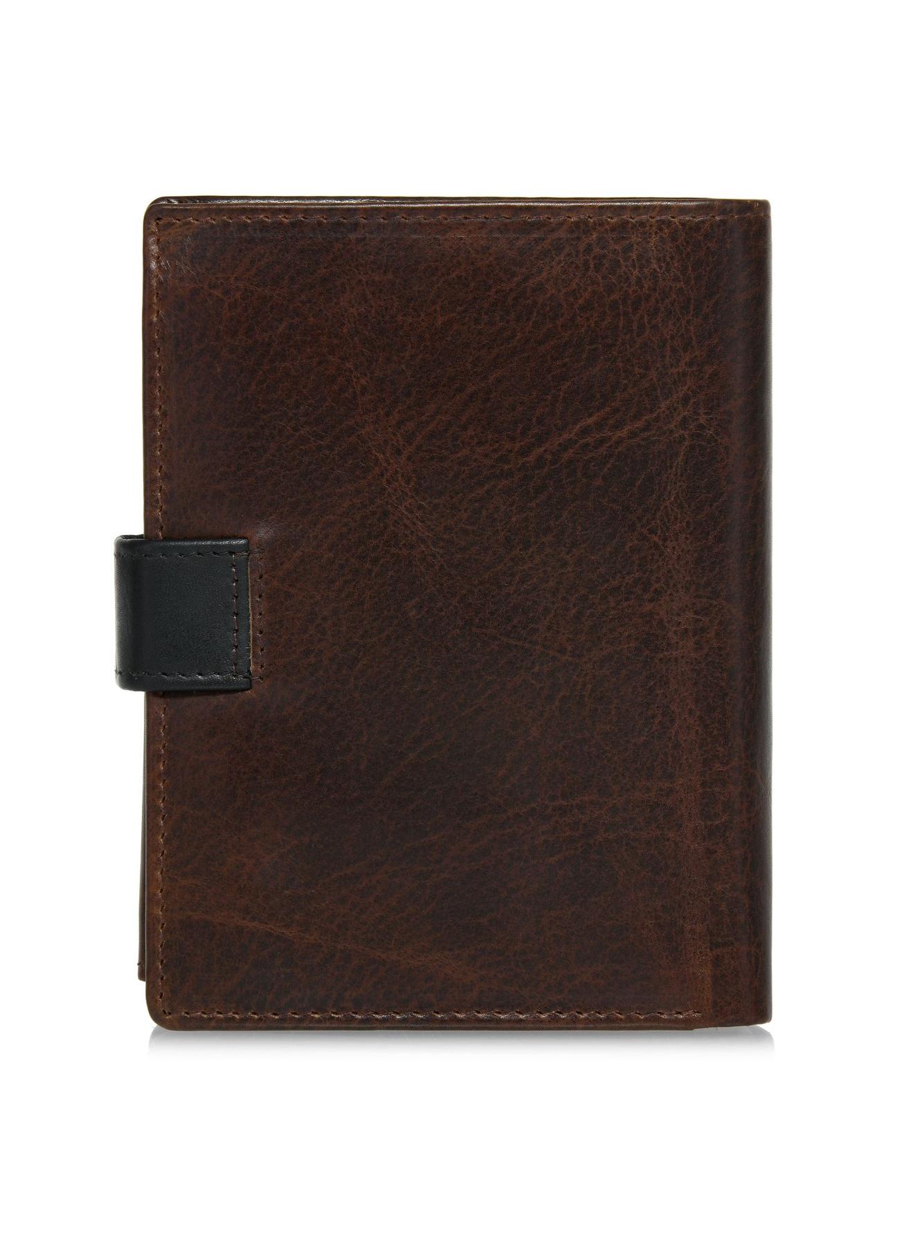 Brown large men's leather wallet PORMS-0613-89(Z24)-03