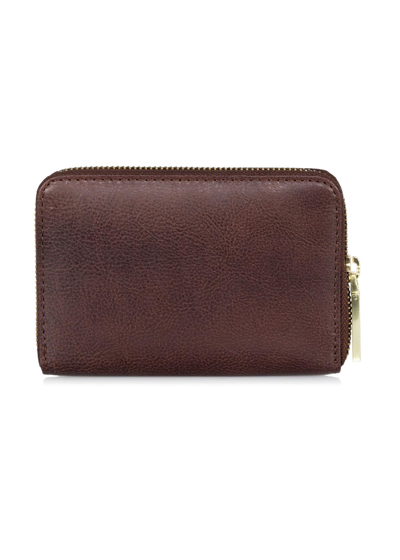 Skórzany brązowy portfel damski PORES-0812A-88(Z23)