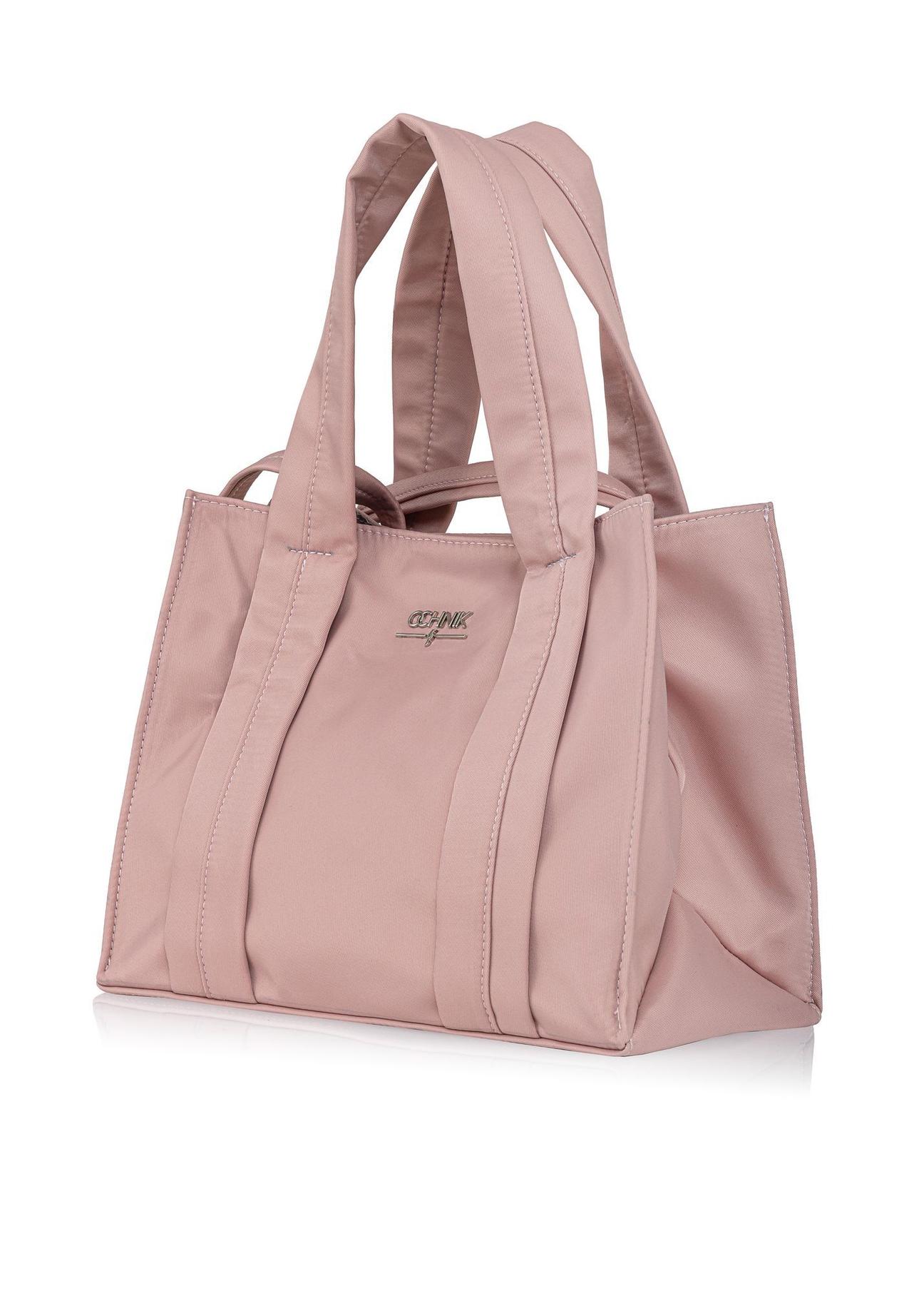 Różowa torebka damska typu tote bag TOREN-0249-31(W23)