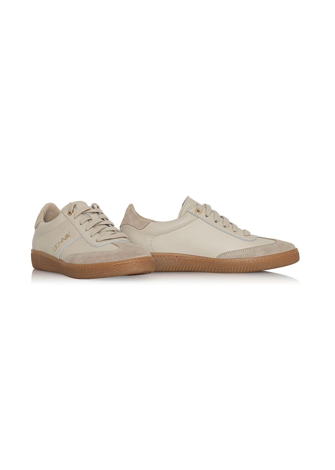 Beige leather women's sneakers BUTYD-1143-81(Z24) photo 1