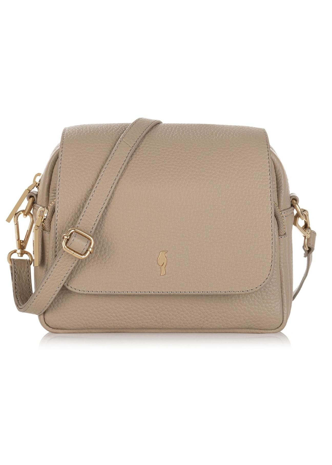 Beige leather women's messenger bag TORES-0958-81(Z24) pic. 4