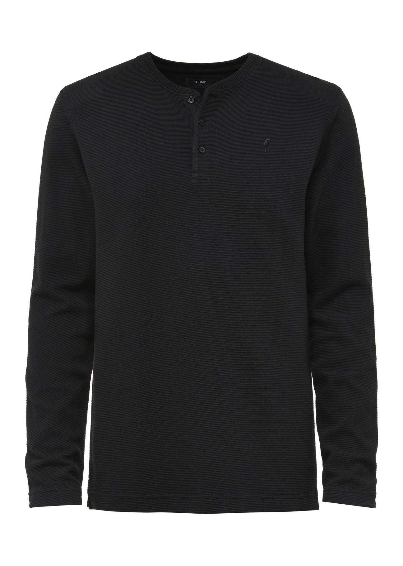 Black men's longsleeve LSLMT-0007-99(Z24)-03