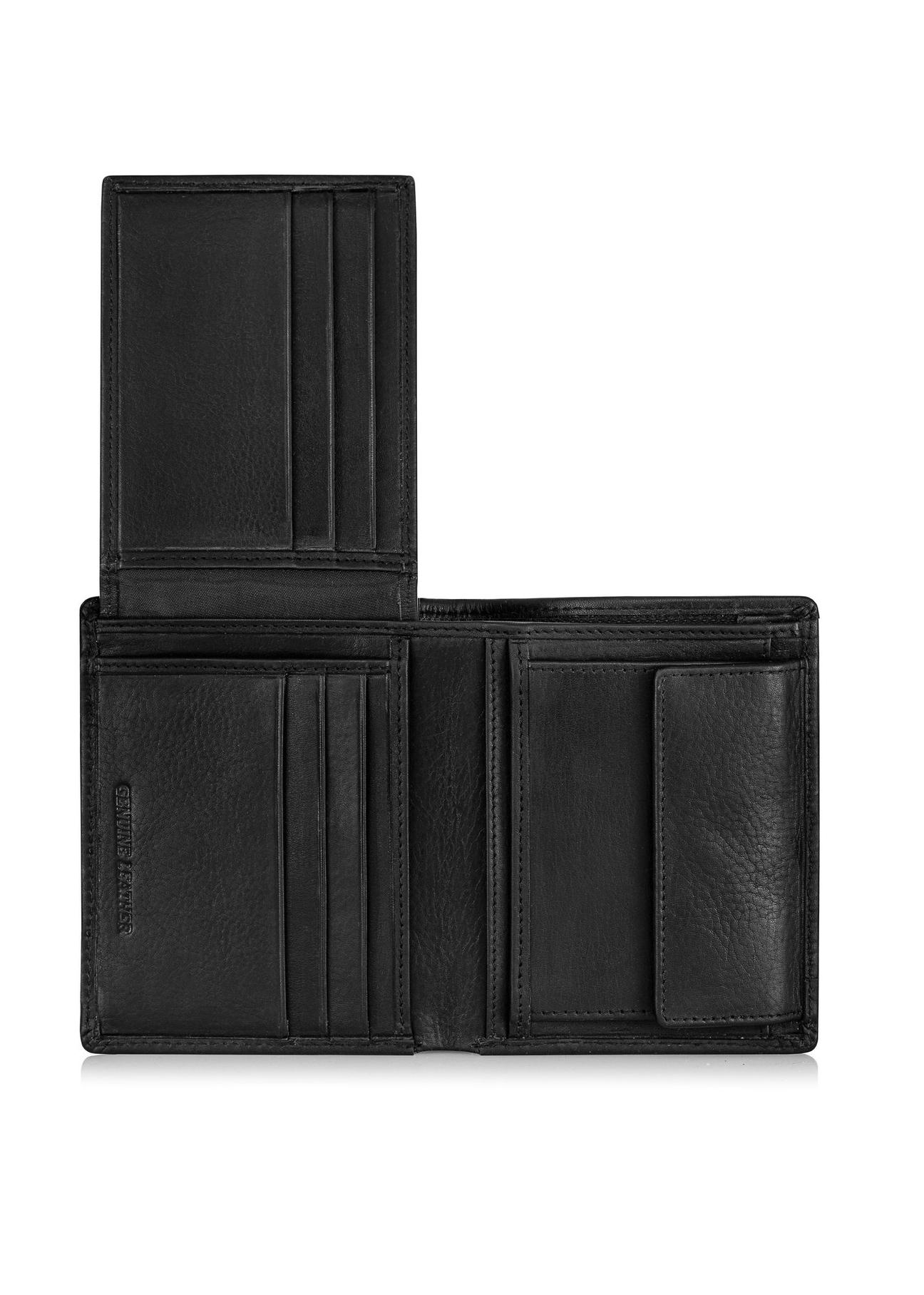 Black unzipped men's wallet PORMS-0626-99(Z24)-07