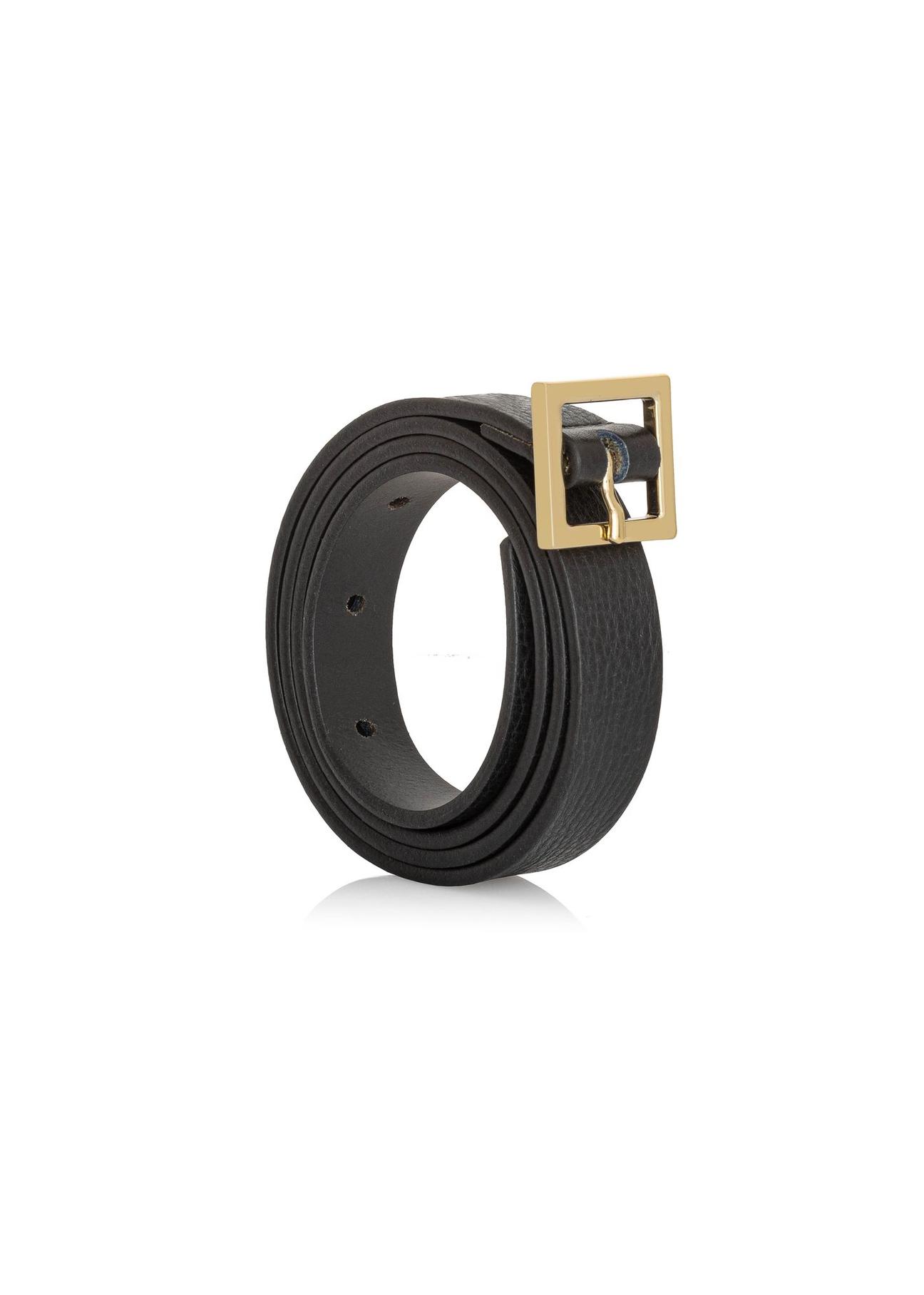 Black leather women's belt PASDS-0315-99(Z24)-02