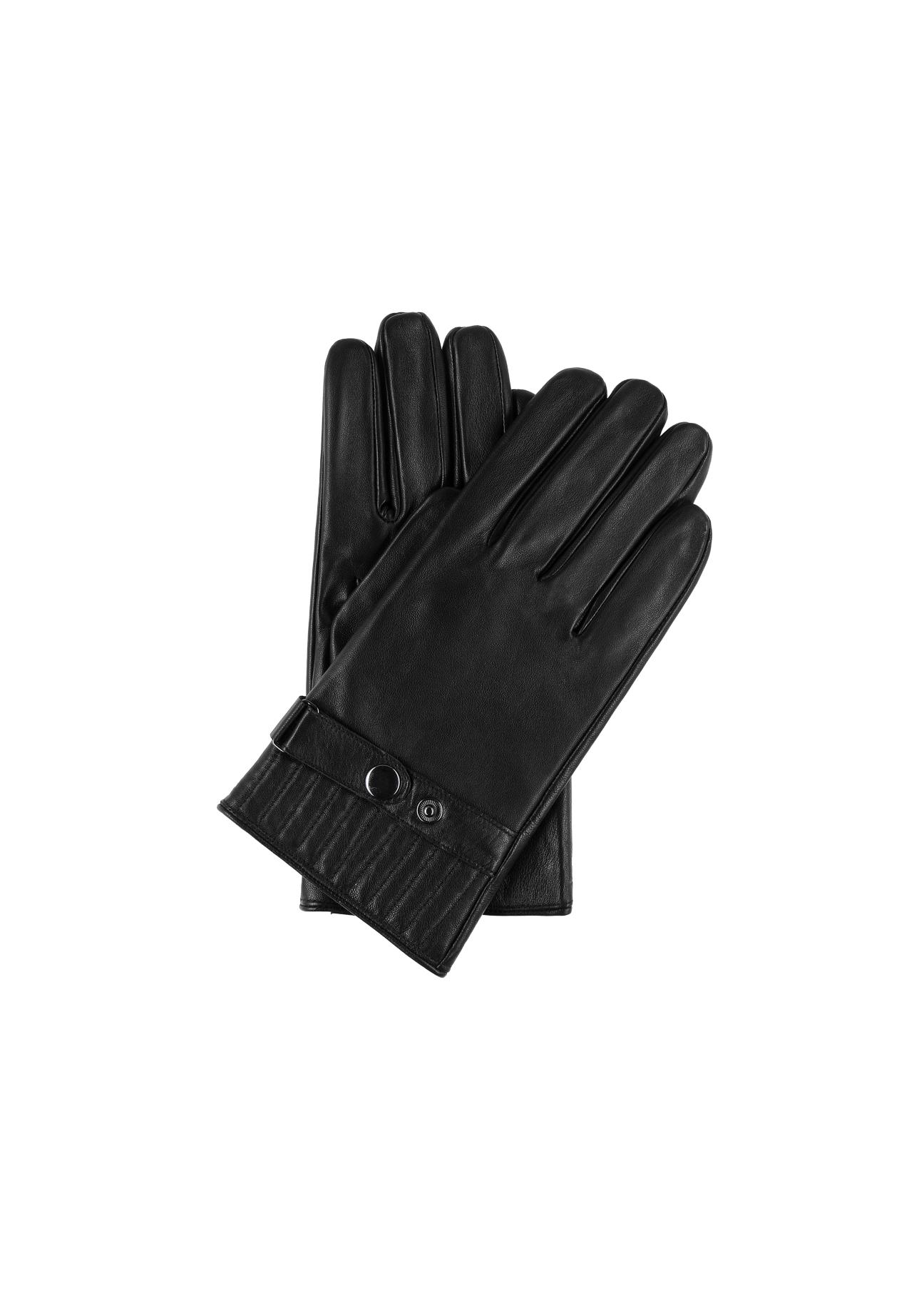 Skórzane rękawiczki męskie z regulacją REKMS-0024-99(Z23)