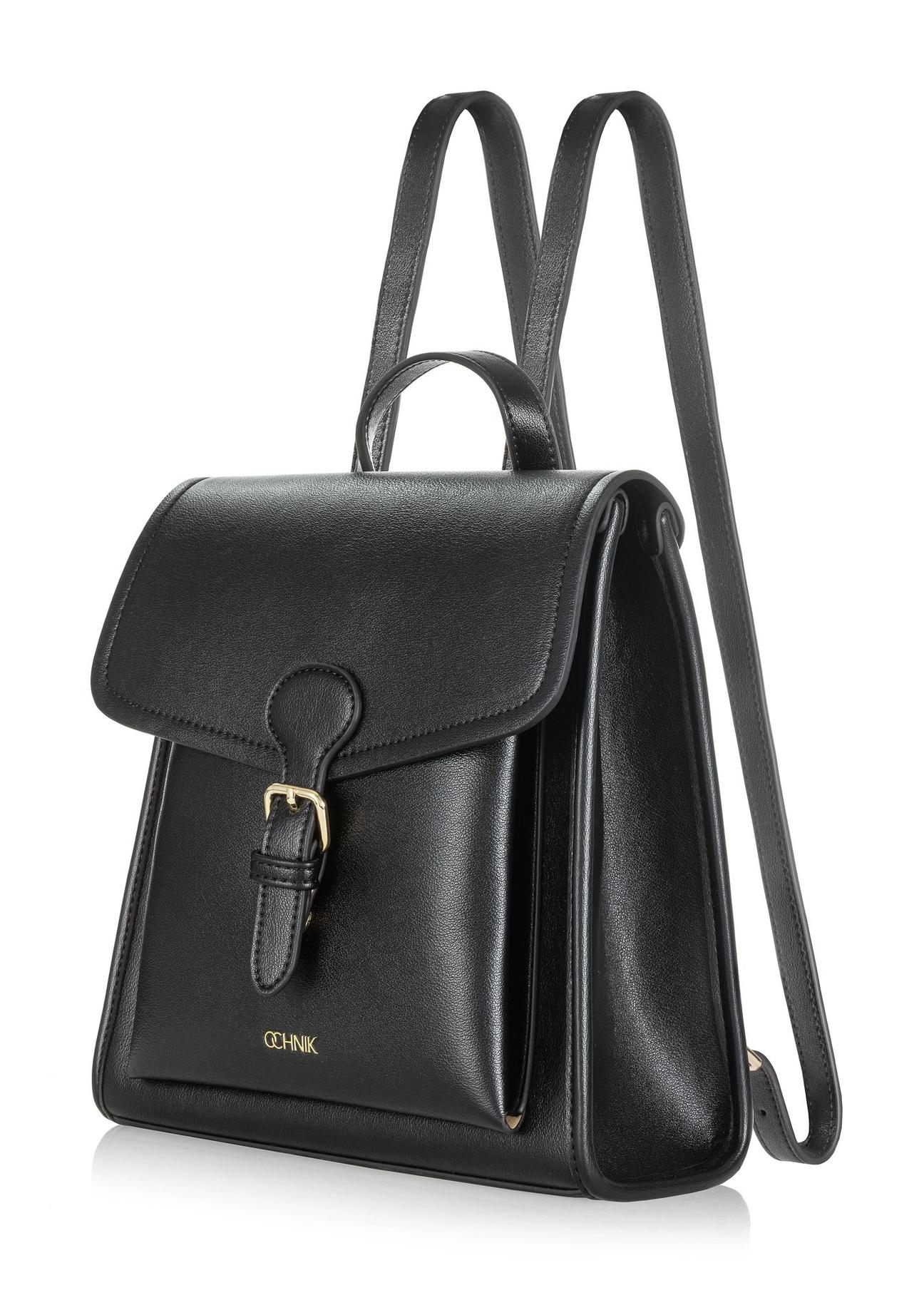 Black medium elegant women's backpack TOREC-0985-99(Z24)