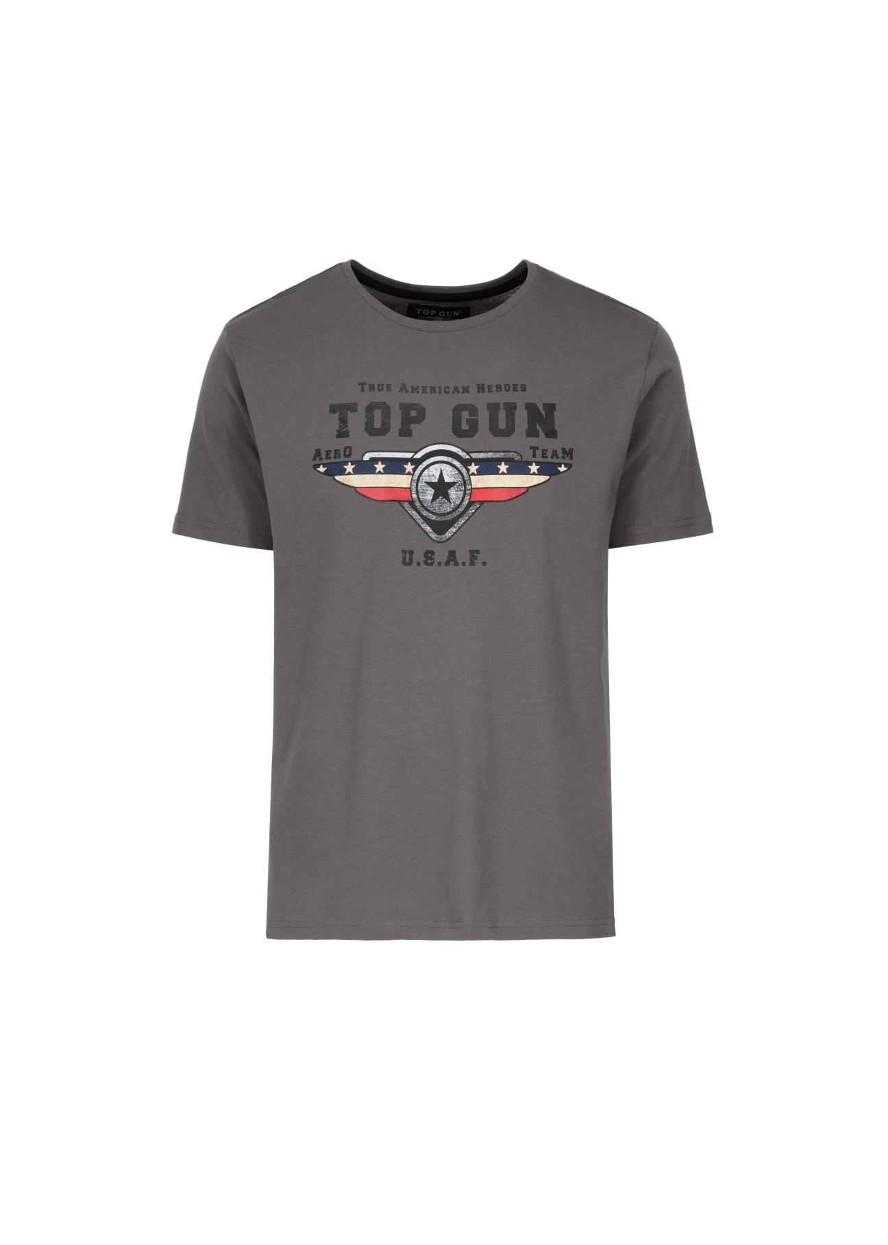 Ciemnoszary T-shirt męski Top Gun TSHMT-0076-95(W24)