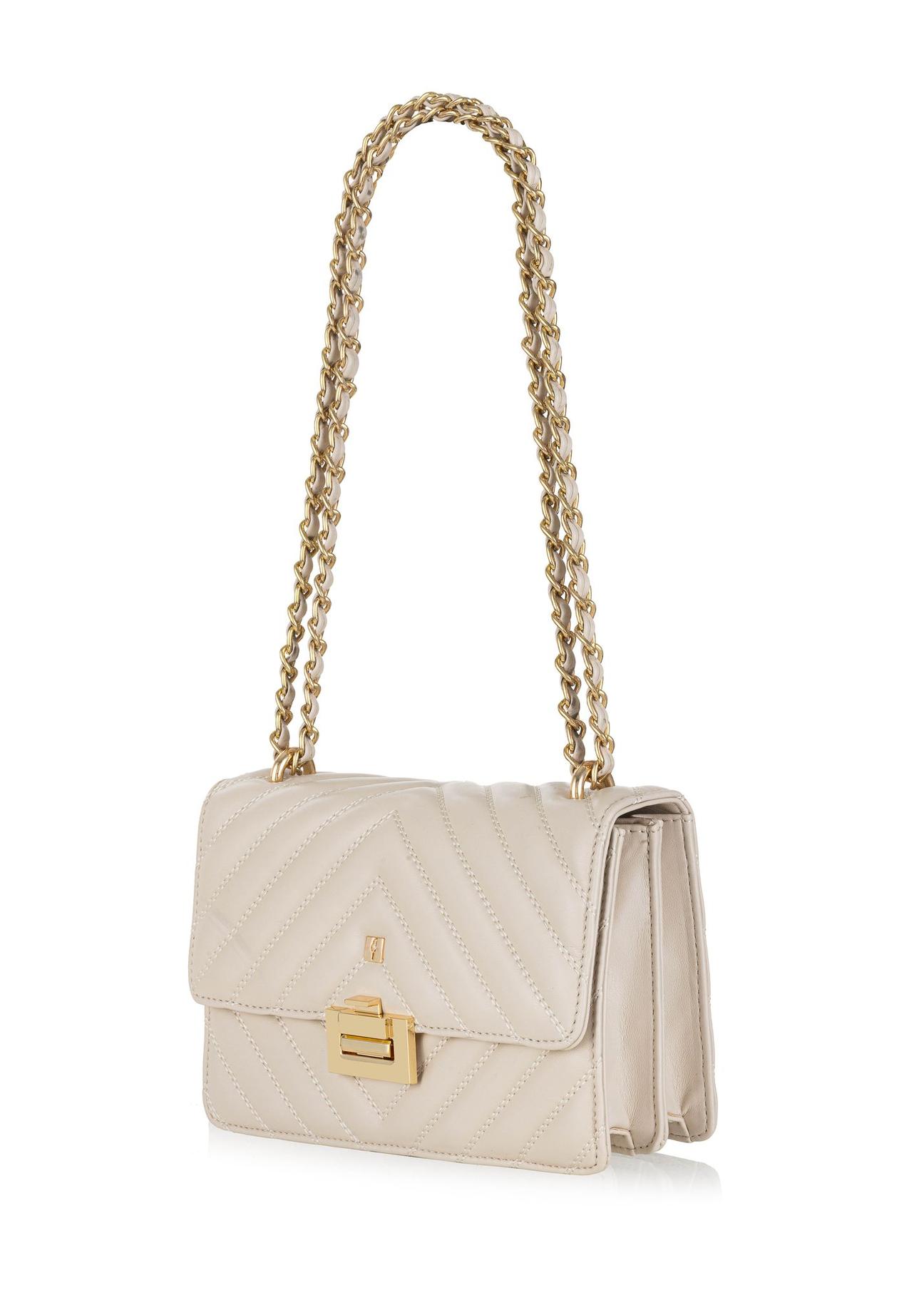 Cream quilted women's bag TOREC-0528B-12(Z24)-03