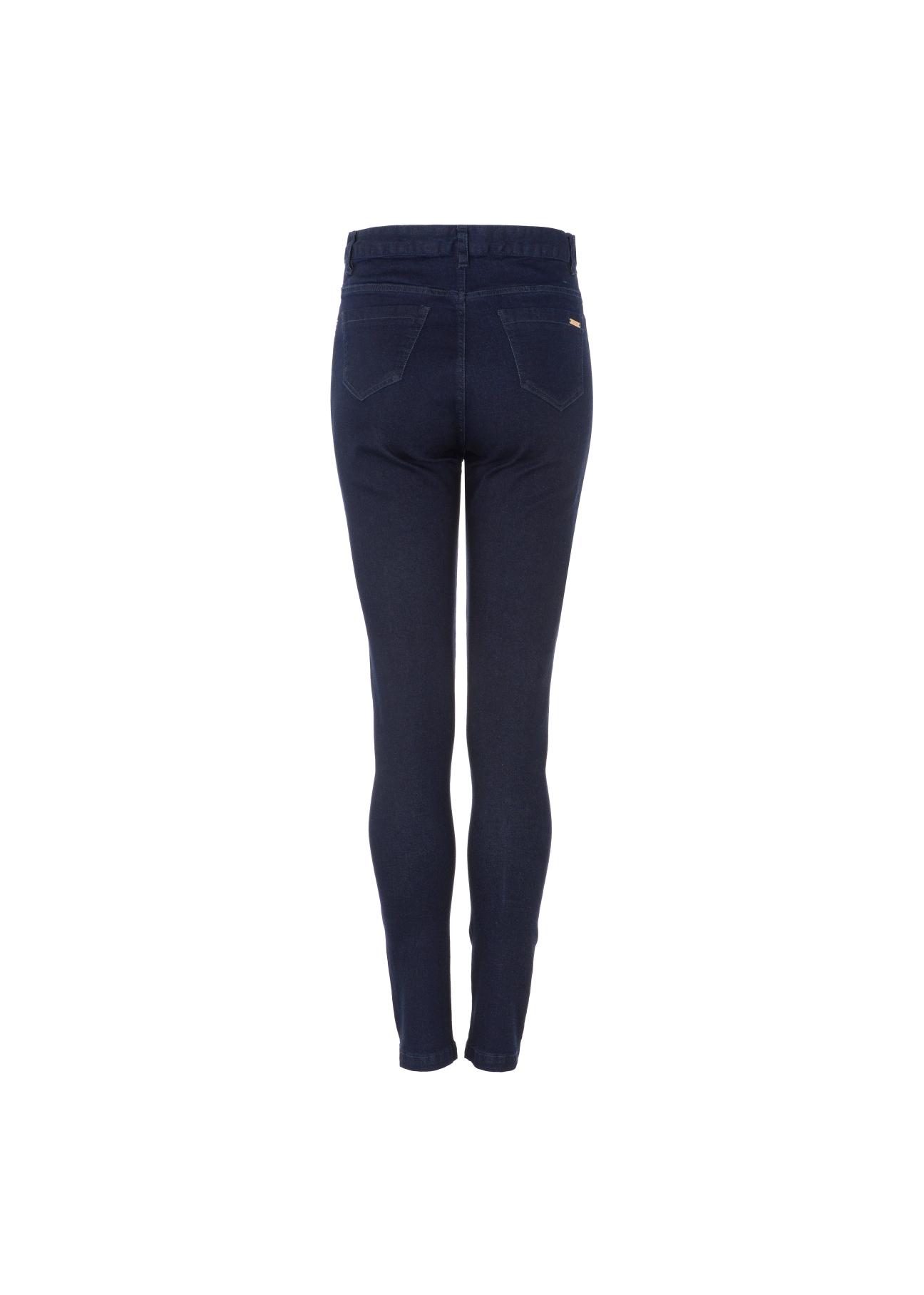 Granatowe spodnie skinny damskie SPODT-0046-69(Z21)