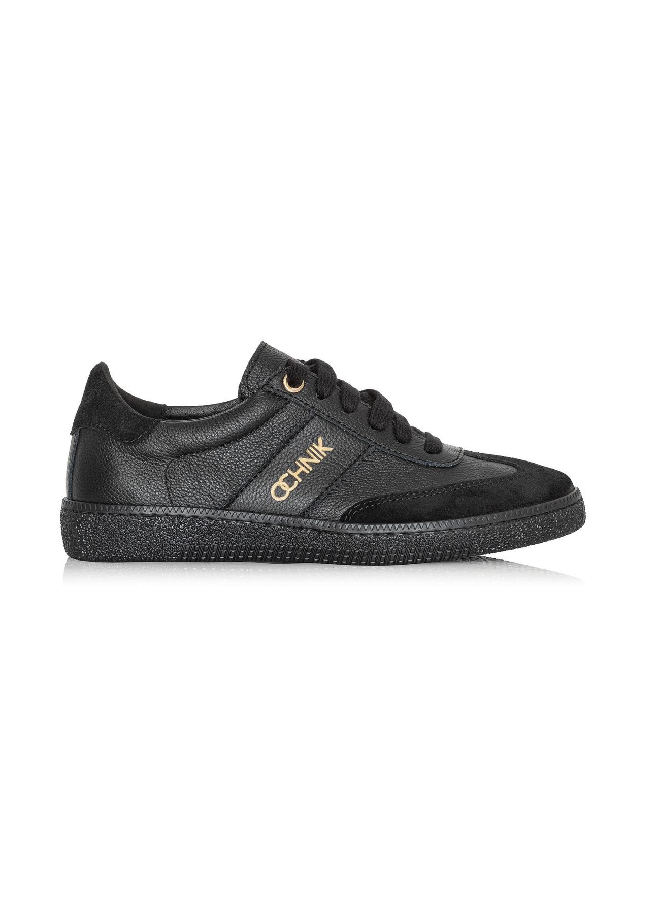 Black leather women's sneakers BUTYD-1143-99(Z24) photo 1