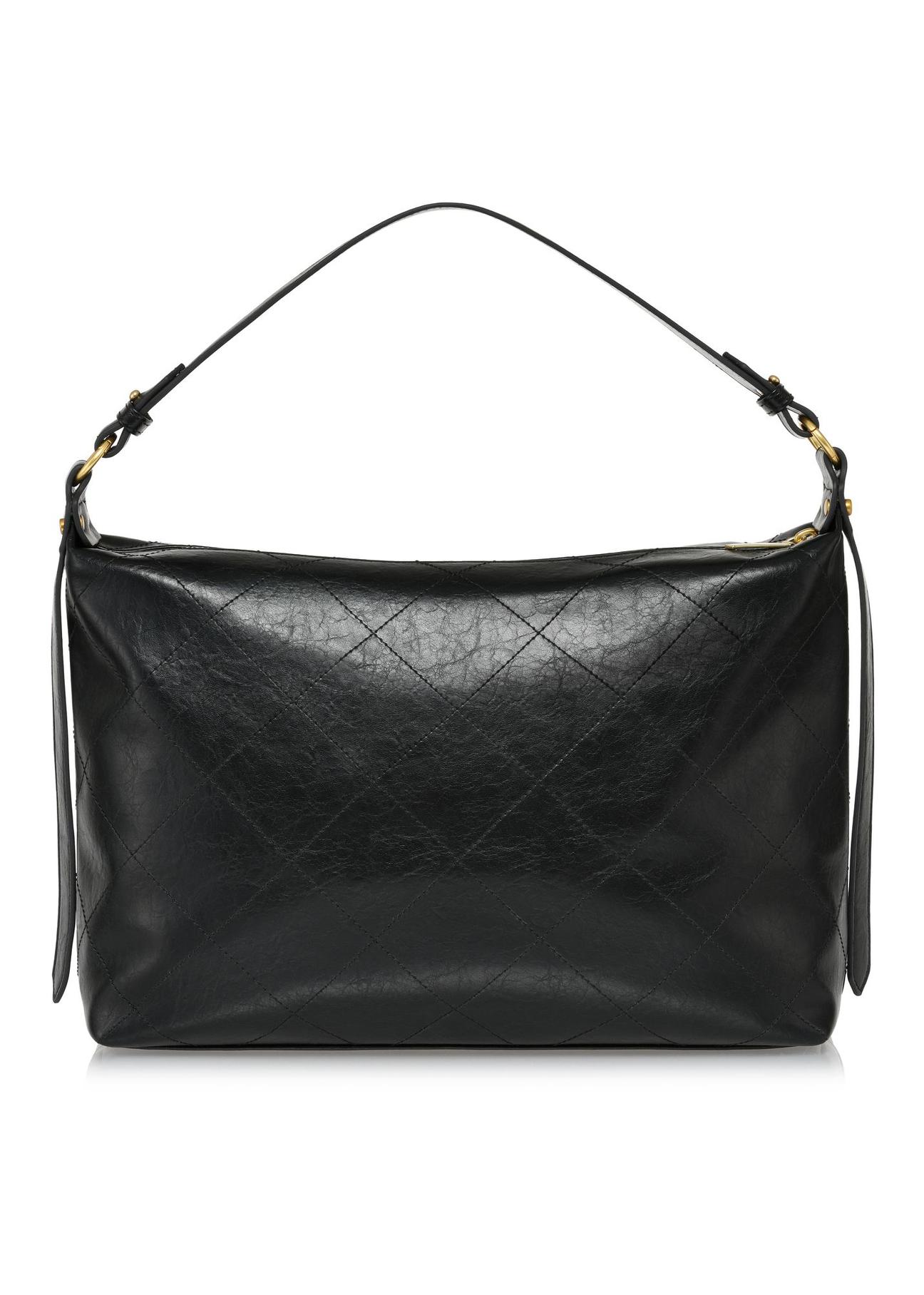 Black imitation leather handbag TOREC-0988-99(Z24)-04