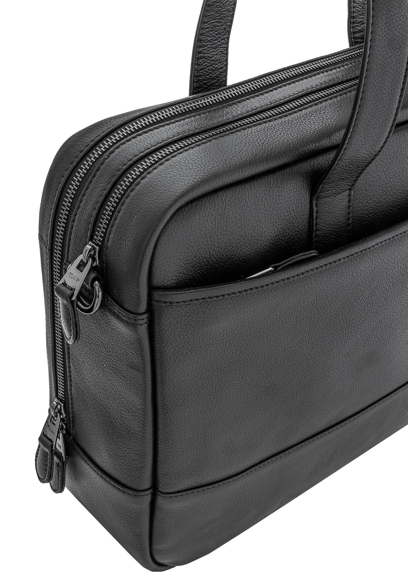 Men's black leather briefcase TORMS-0015C-99(Z24)-07