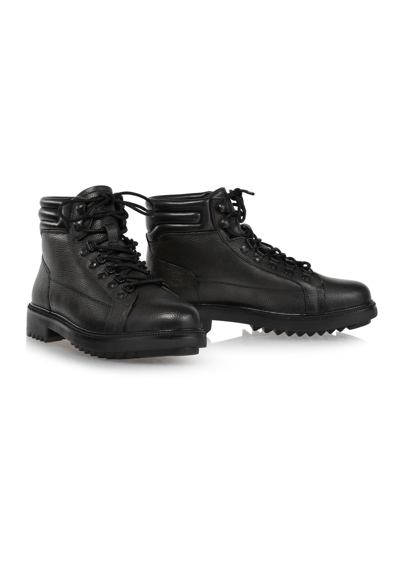 Black men's leather boots BUTYM-0471-99(Z24)-04