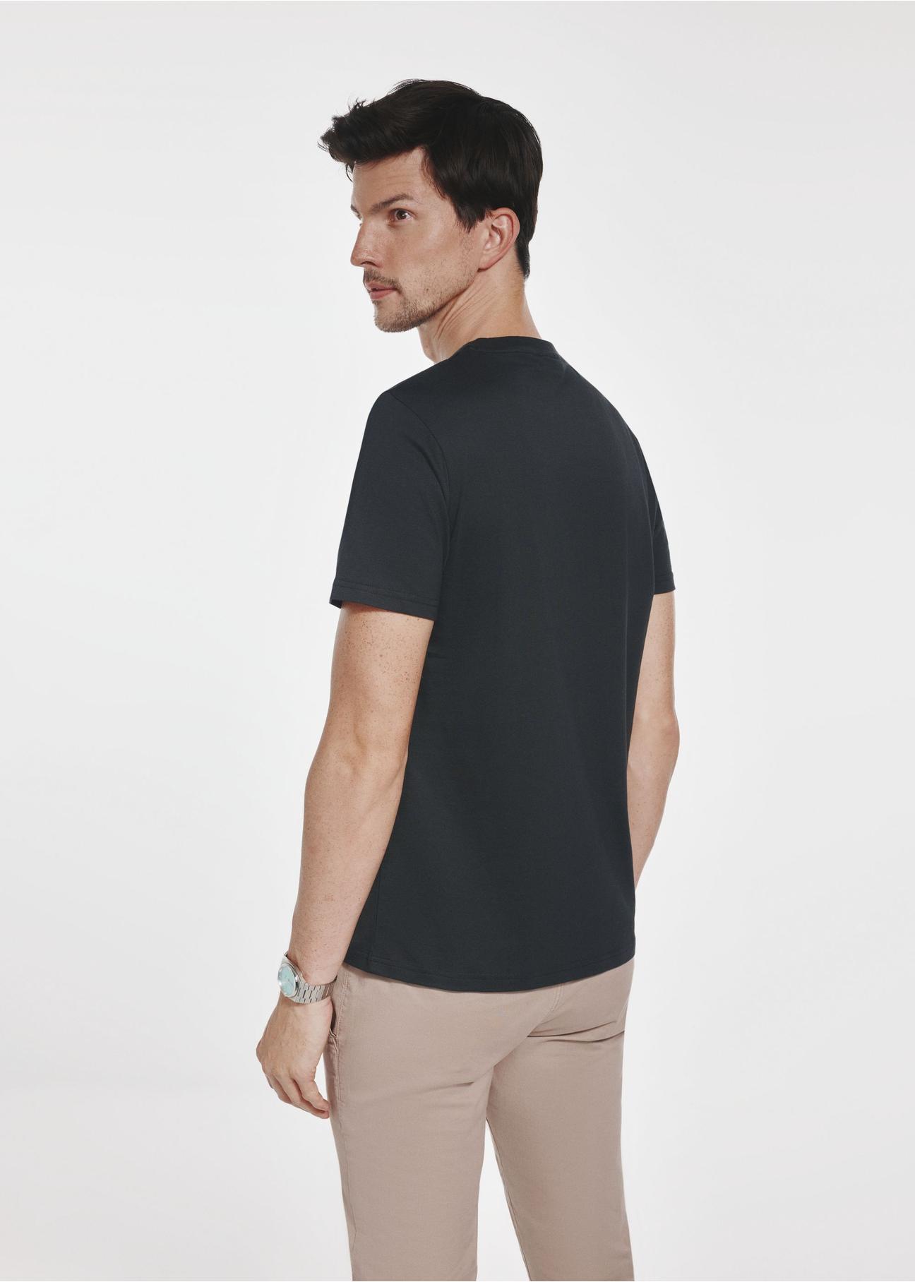 Black cotton men's t-shirt TSHMT-0108-99(Z24)-02