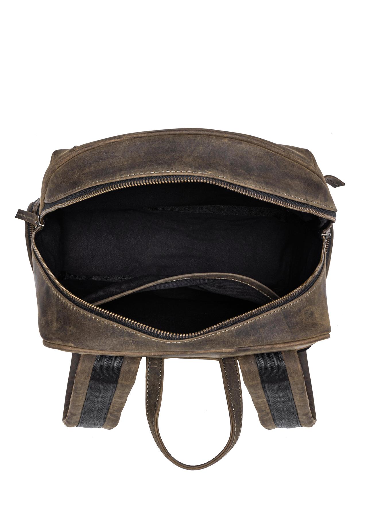 Skórzany plecak męski khaki TORMS-0300-51(W23)