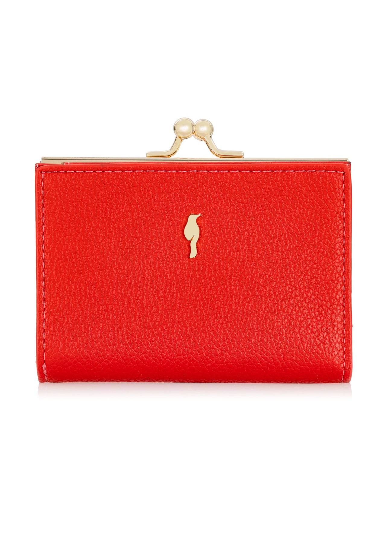 Mały czerwony portfel damski POREC-0325-41(W23)