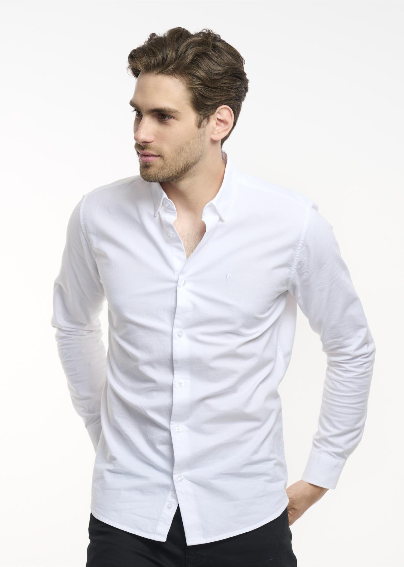 Klasyczna biała koszula męska KOSMT-0298-11(Z23)