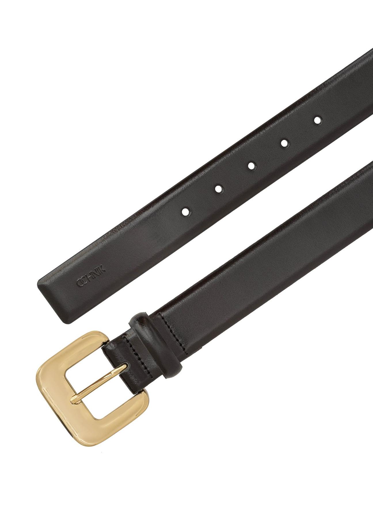 Black leather women's belt PASDS-0316-99(Z24)-03