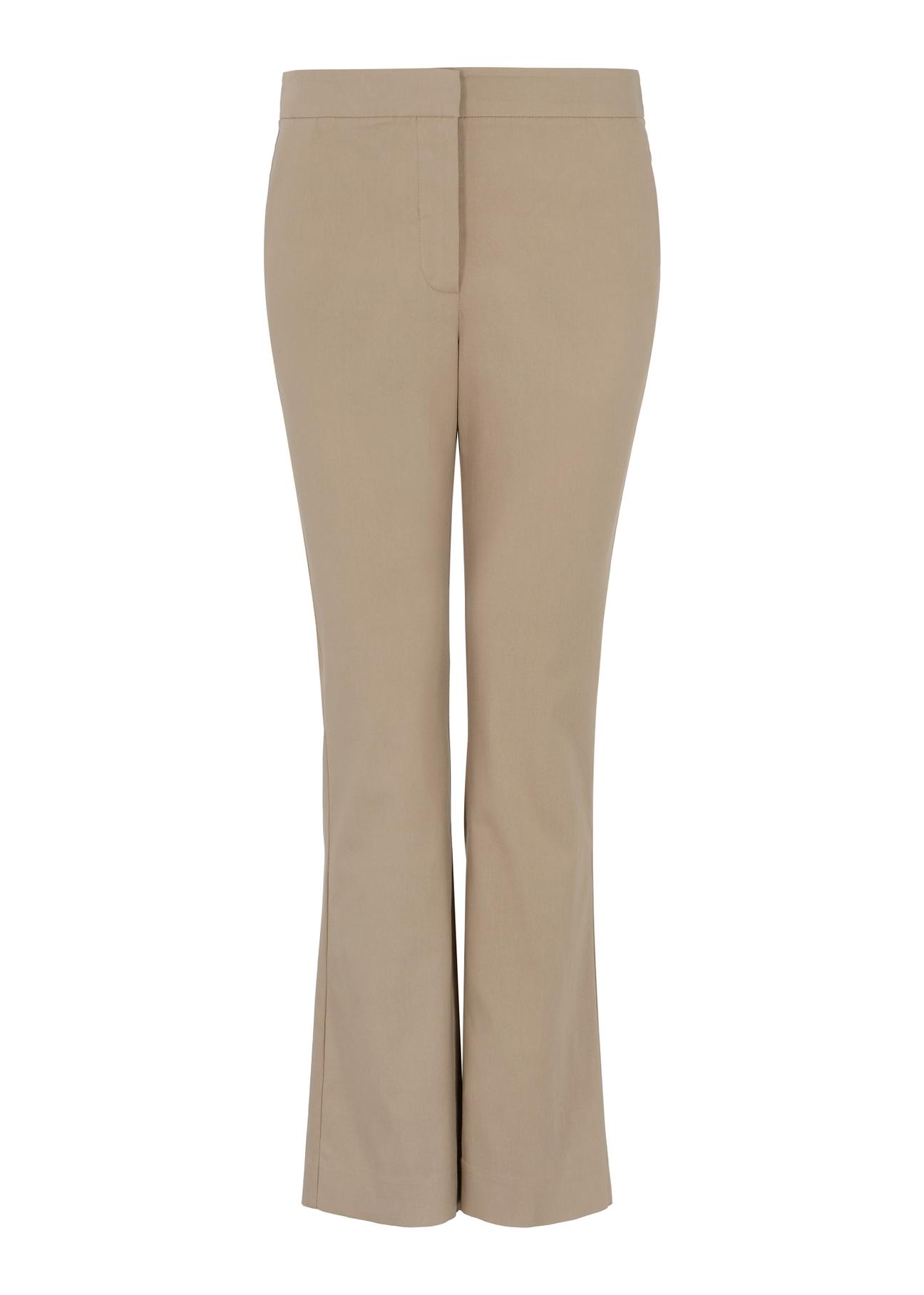 Beżowe spodnie damskie SPODT-0079-24(W23)