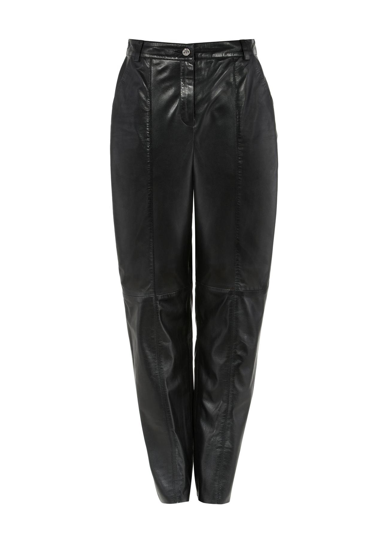 Black women's leather pants SPODS-0039-5344(Z24)