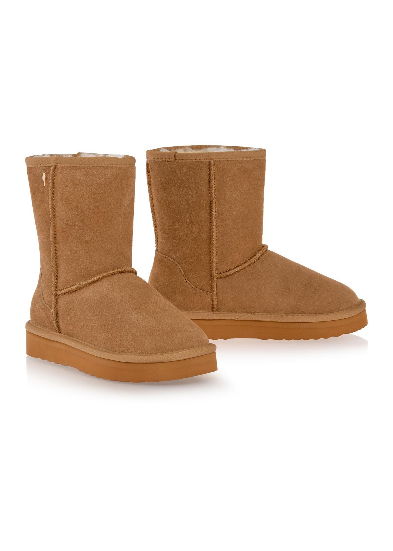 Beige long women's snow boots BUTYD-1139-82(Z24)-02