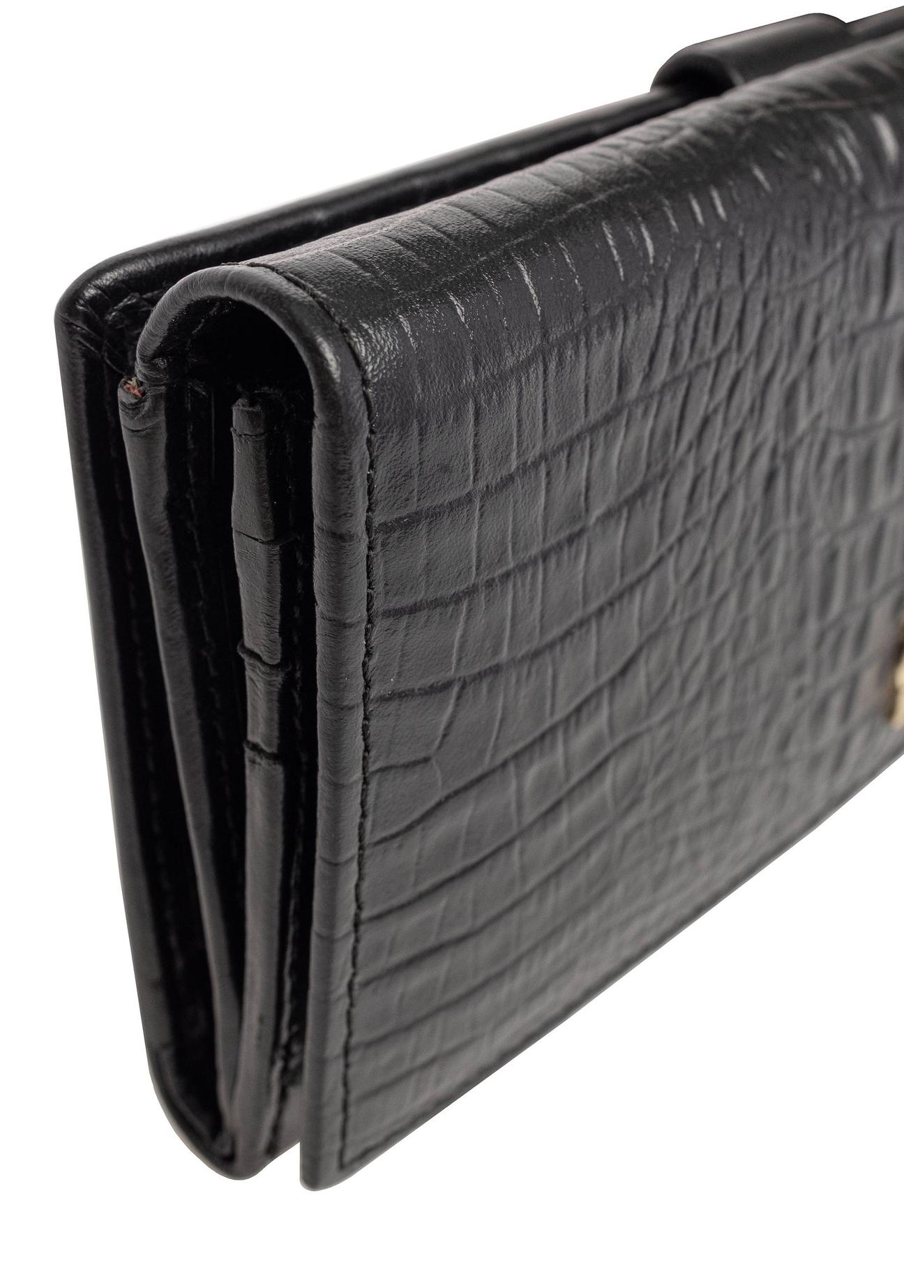 Black leather women's wallet PORES-0909-99(Z24)-07