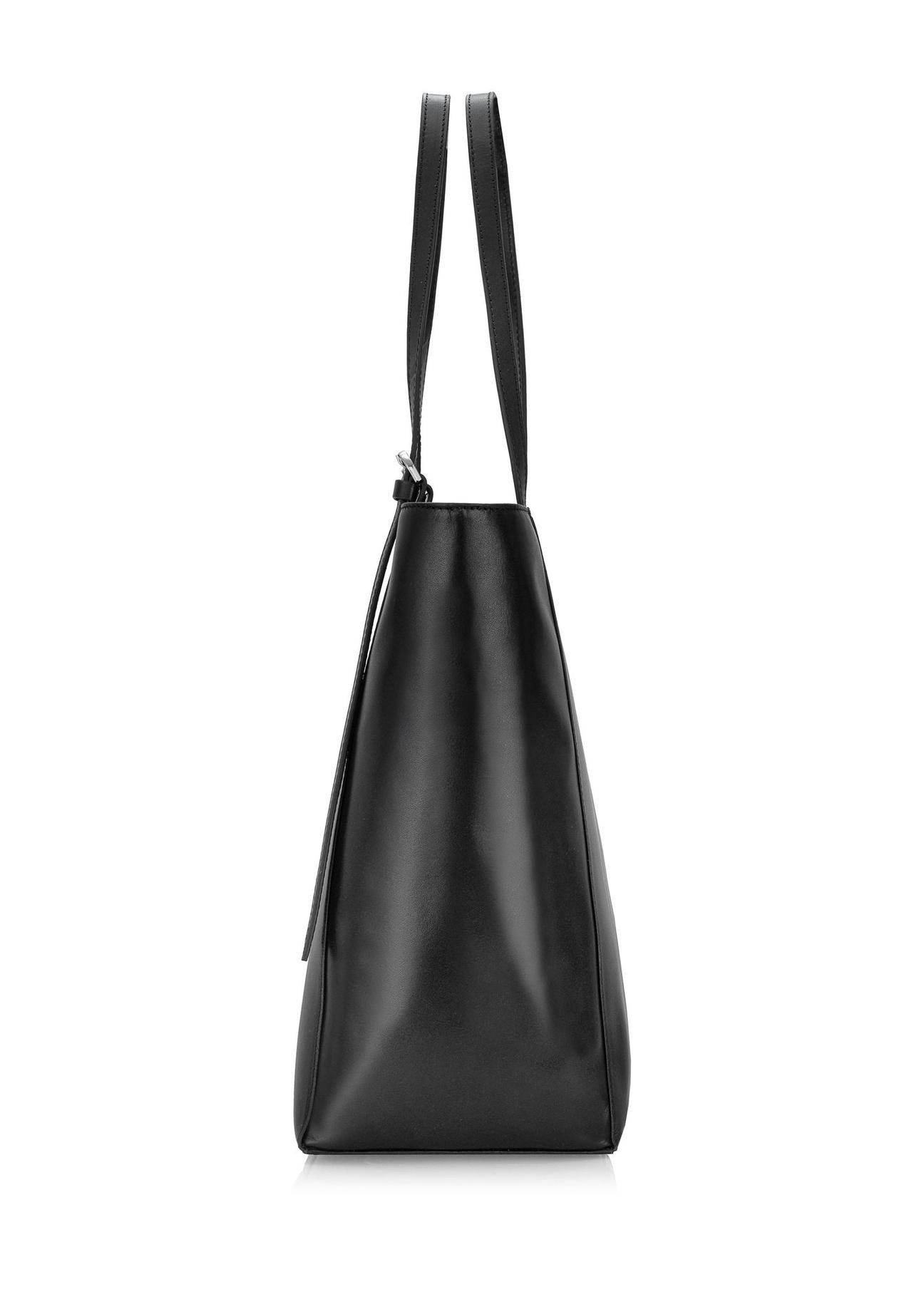 Capacious black women's shopper bag TORES-1058-99(Z24)-03