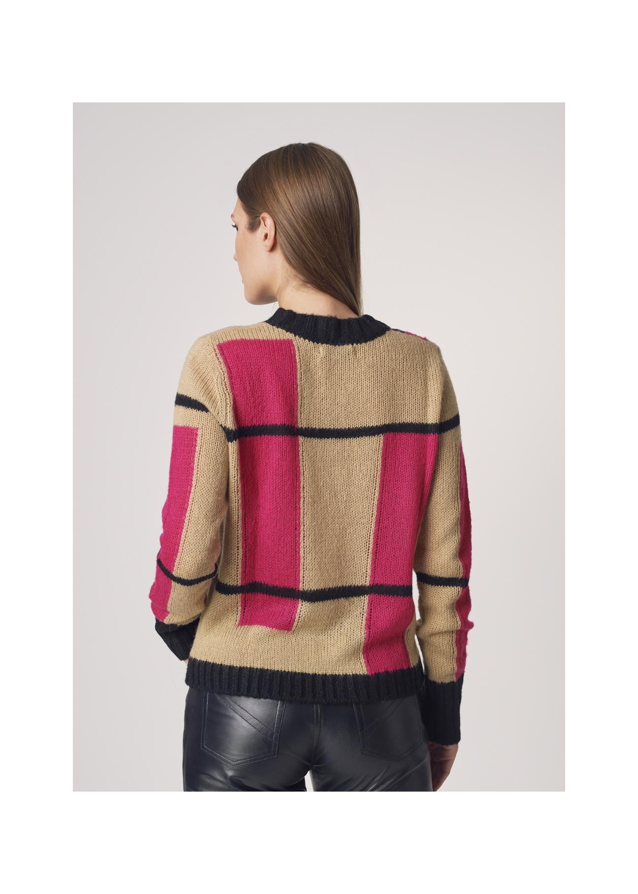Sweter damski z ozdobnymi tasiemkami SWEDT-0141-31(Z21)