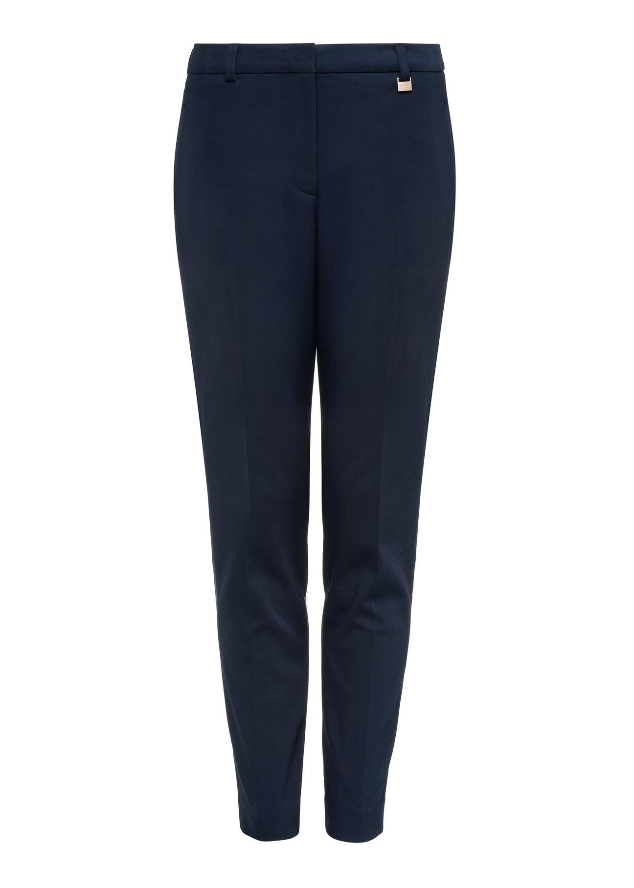 Navy blue women's trousers with pleats SPODT-0095-69(Z24) pic. 4