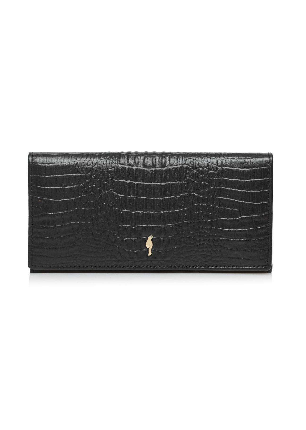 Black leather women's wallet PORES-0909-99(Z24)-01