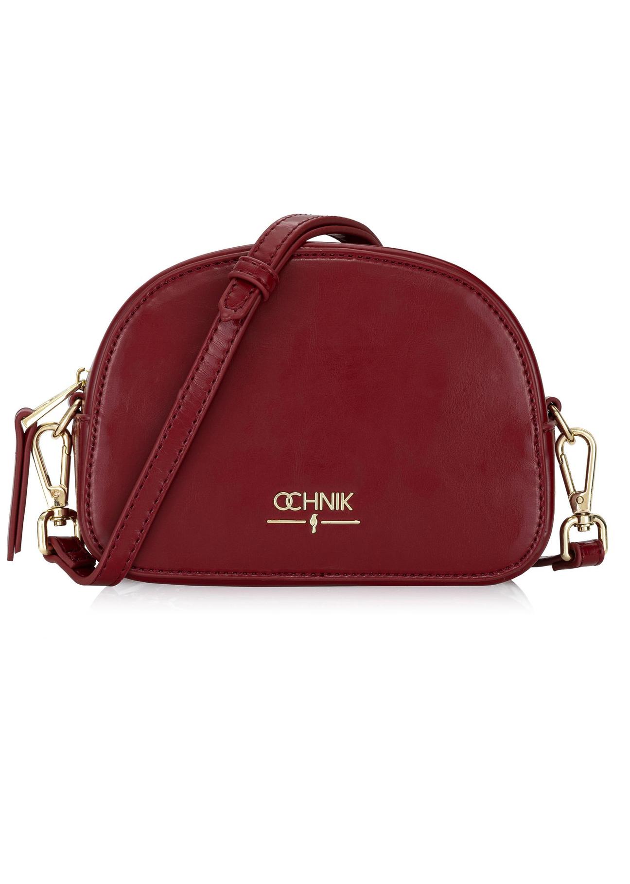 Small red handbag made of shiny imitation leather TOREC-0730B-49(Z24)-01