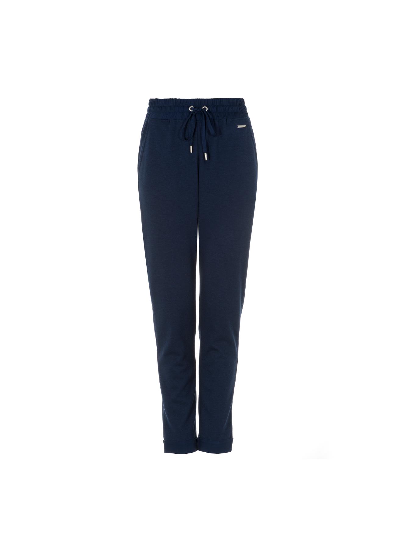 Granatowe spodnie dresowe damskie SPODT-0048-69(Z21)