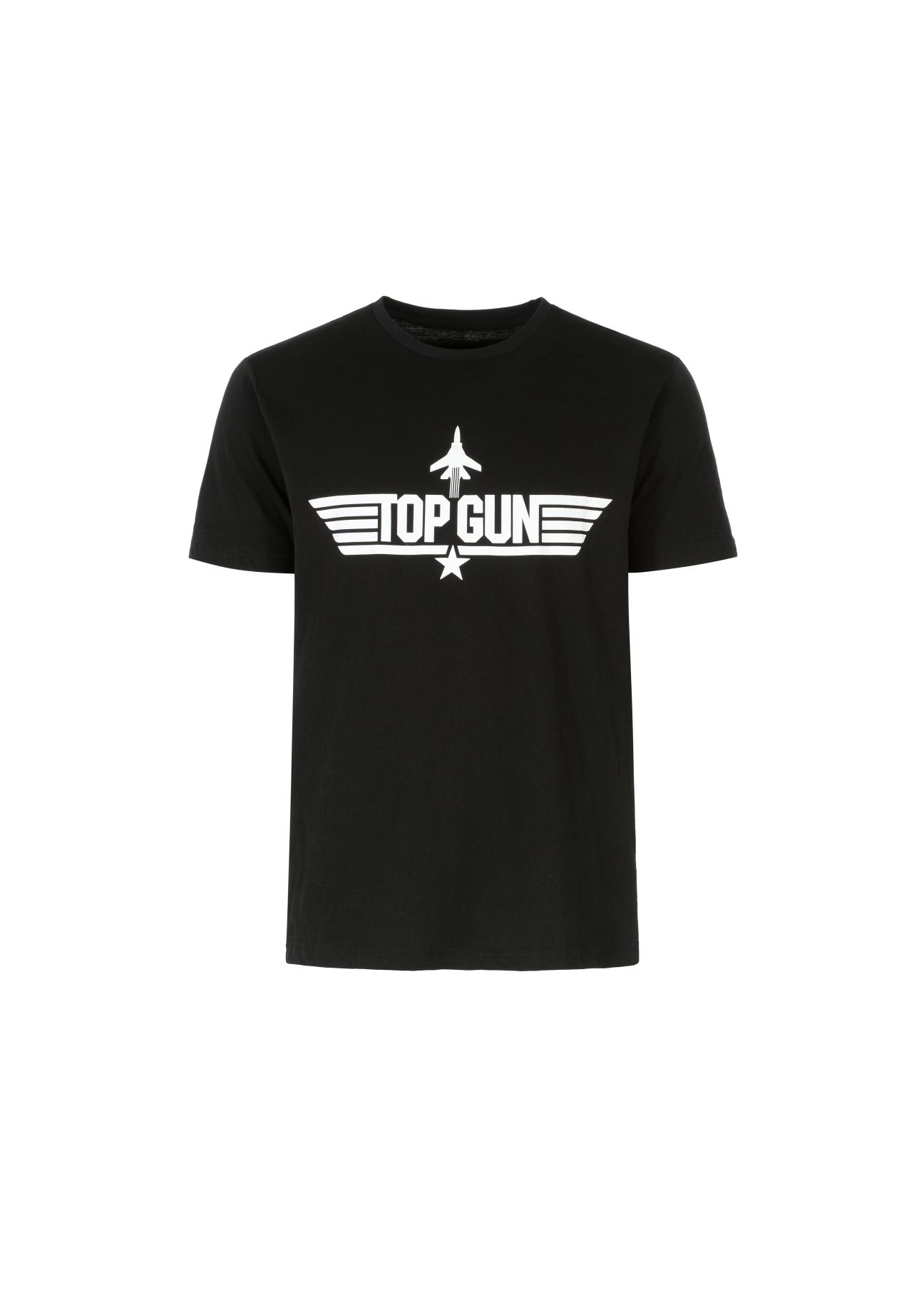 Czarny T-shirt męski TOP GUN TSHMT-0084-99(Z23)-04