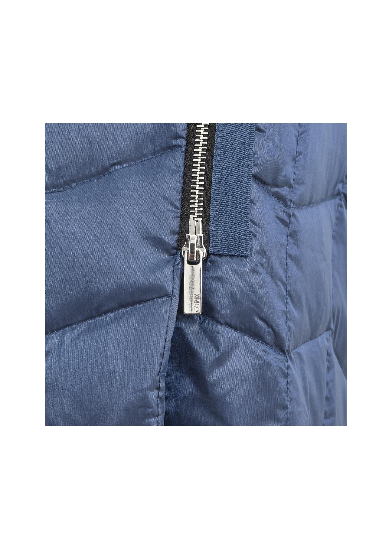 Niebieska kurtka puchowa damska KURDT-0097-61(Z18)