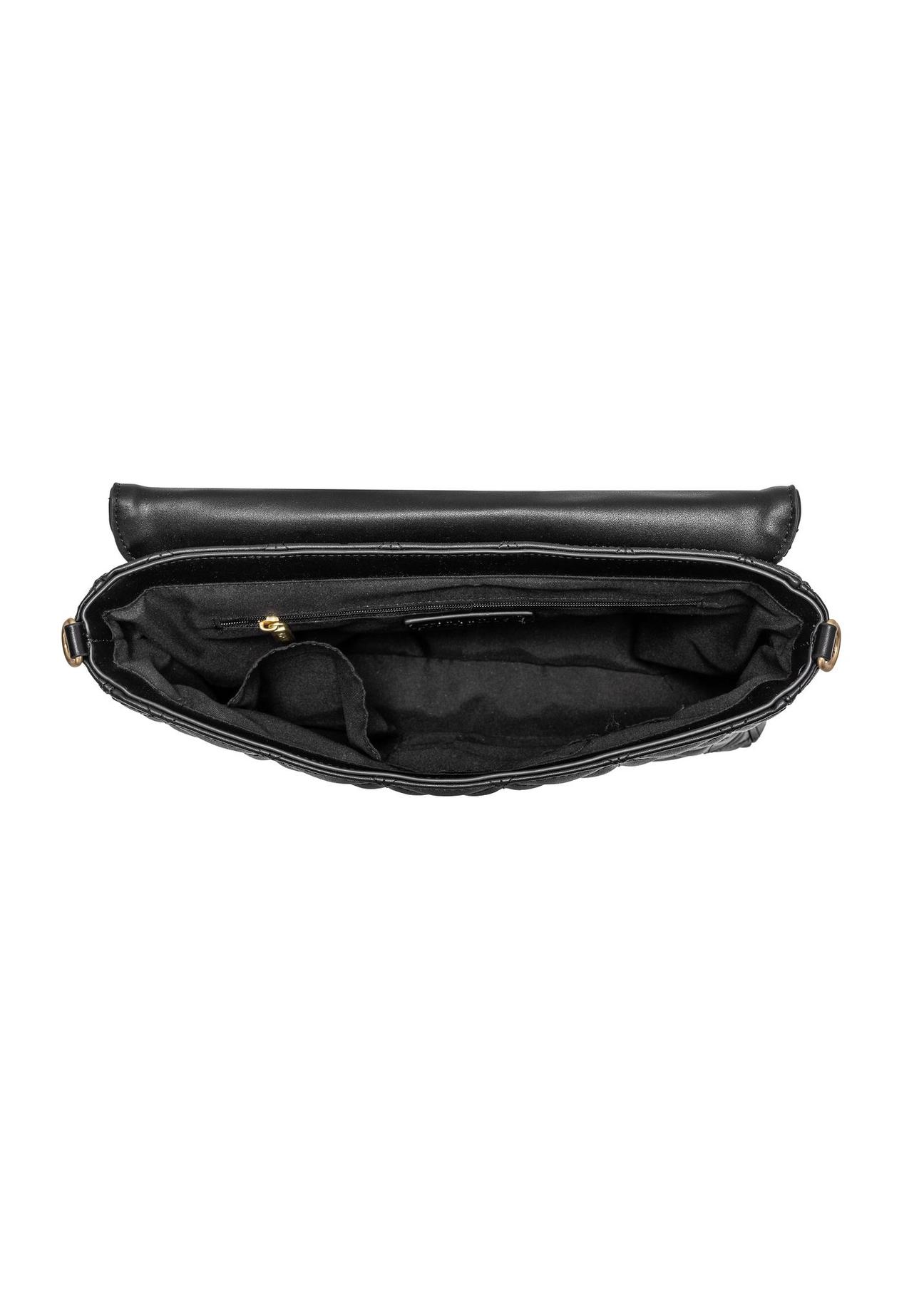 Czarna pikowana torebka damska TOREC-0849-99(Z23)
